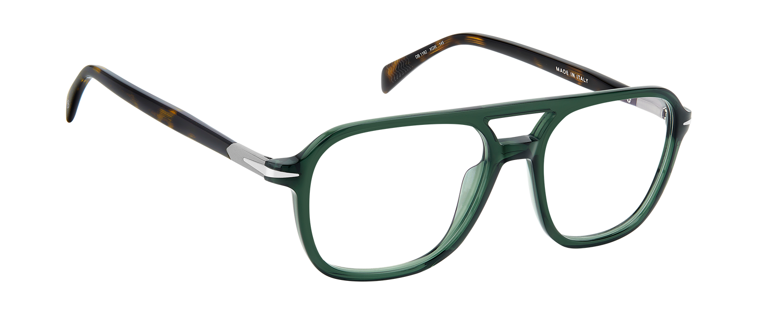 DB 1182 - Green Havana - Blue Mirror