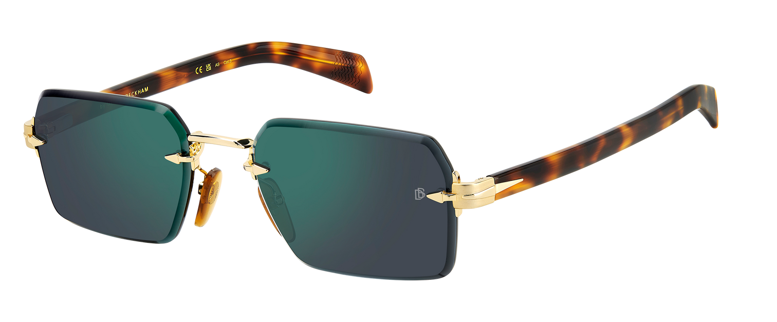 DB 7109/S - Gold Havana - Green Mirror