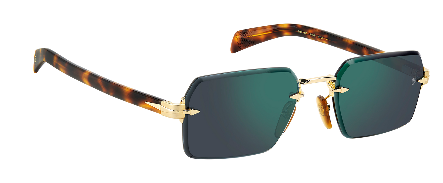 DB 7109/S - Gold Havana - Green Mirror