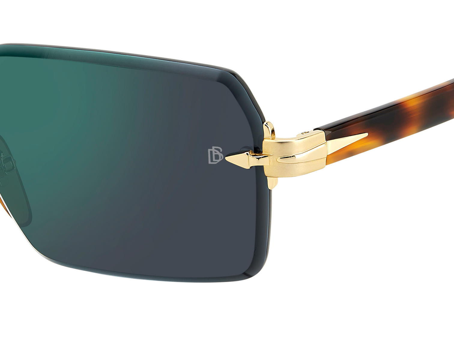 DB 7109/S - Gold Havana - Green Mirror