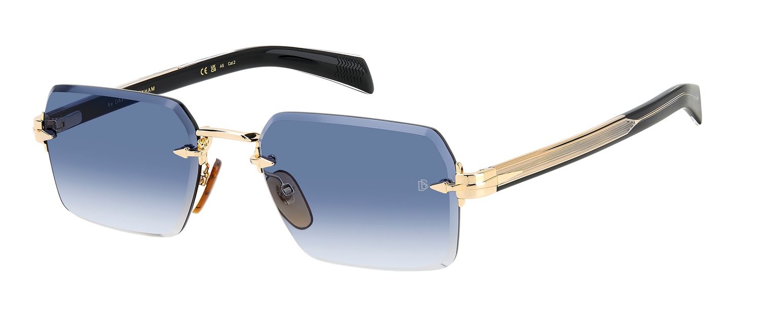 DB 7109/S - Gold Black_ - Dk Blue Shaded