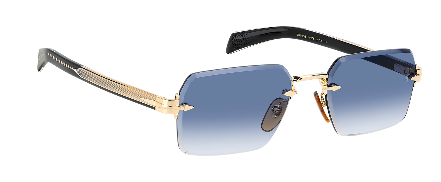 DB 7109/S - Gold Black_ - Dk Blue Shaded