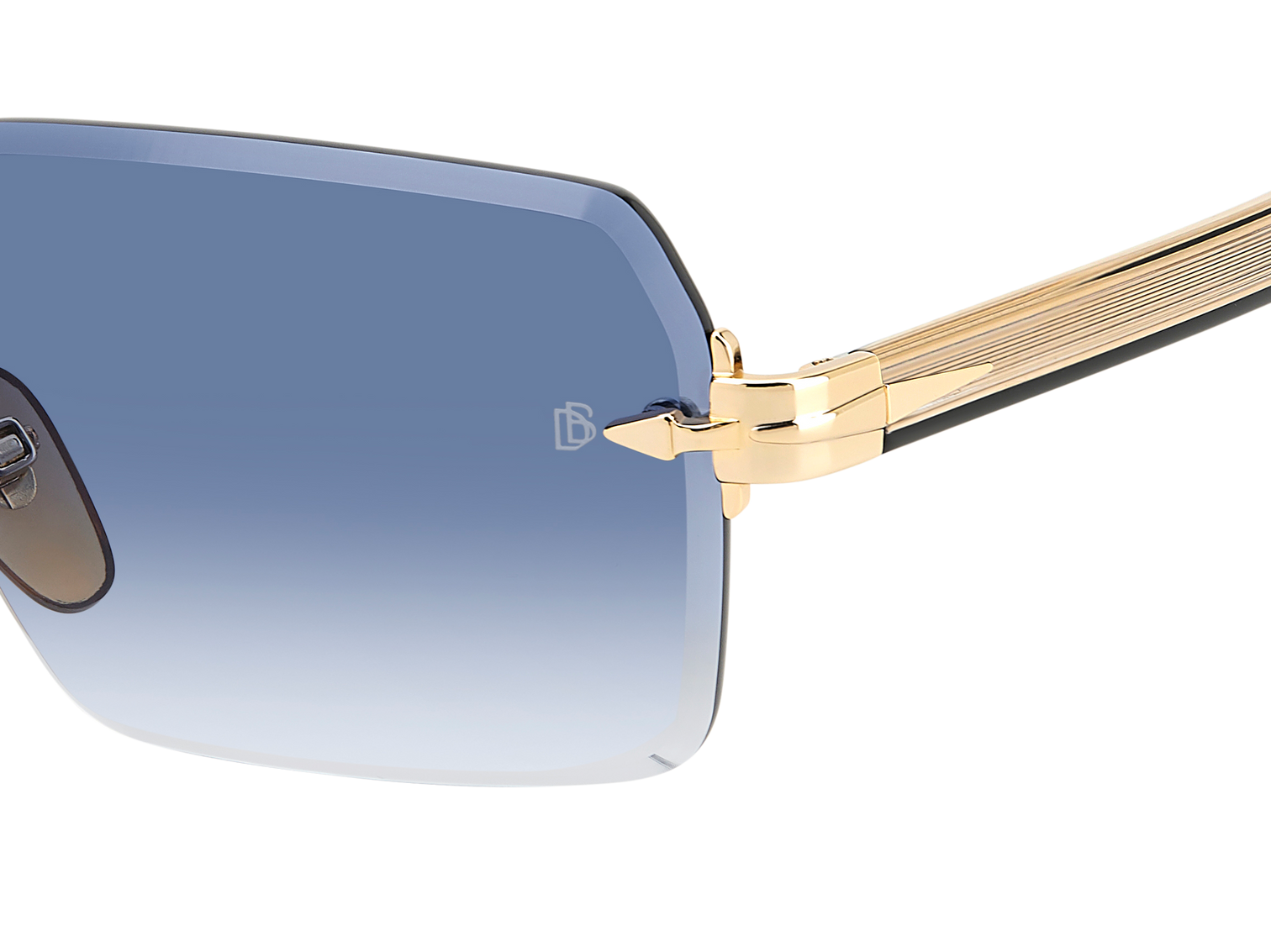 DB 7109/S - Gold Black_ - Dk Blue Shaded