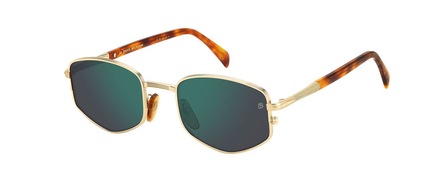 DB 1129/S - Gold Honey Havana - Green Mirror