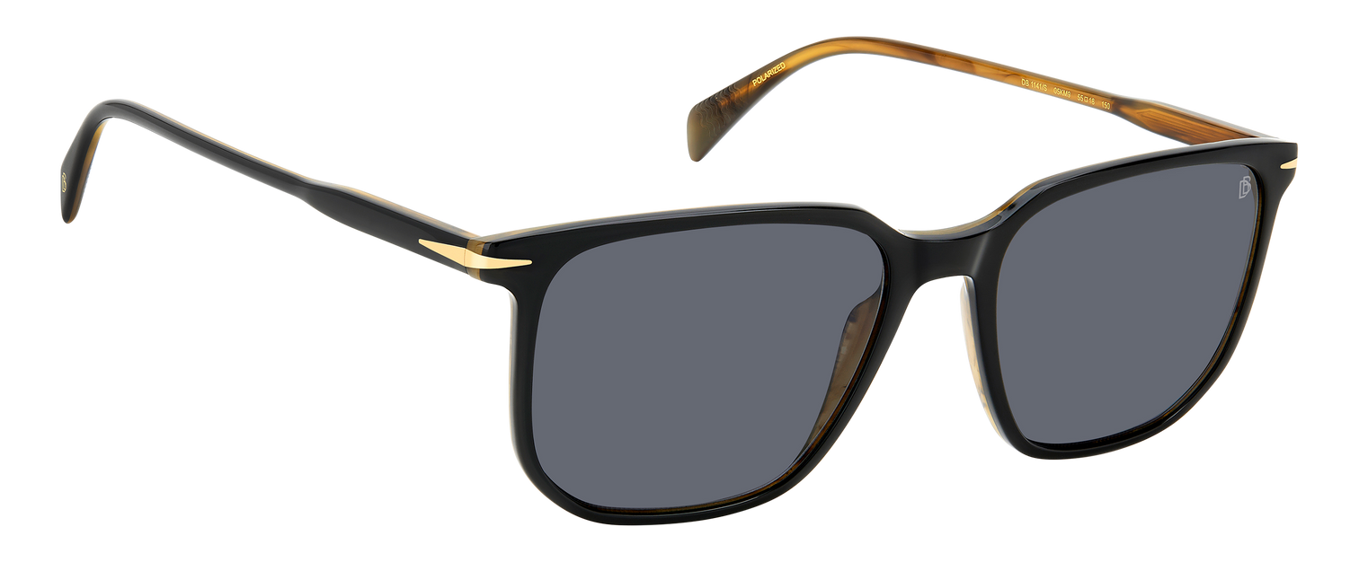 DB 1141/S - Black Striped Brown - Grey Polarized