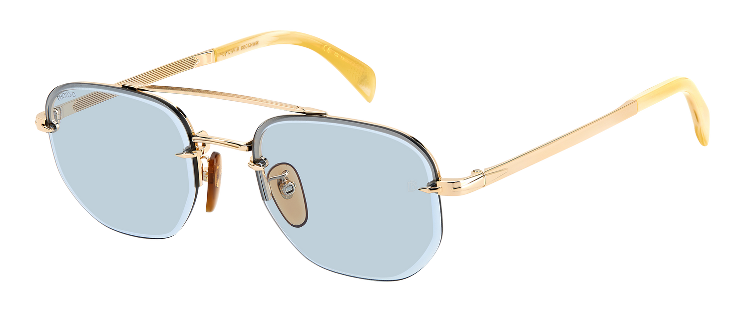 DB 1078/S - Gold Beige Horn - Azure Photocromatic