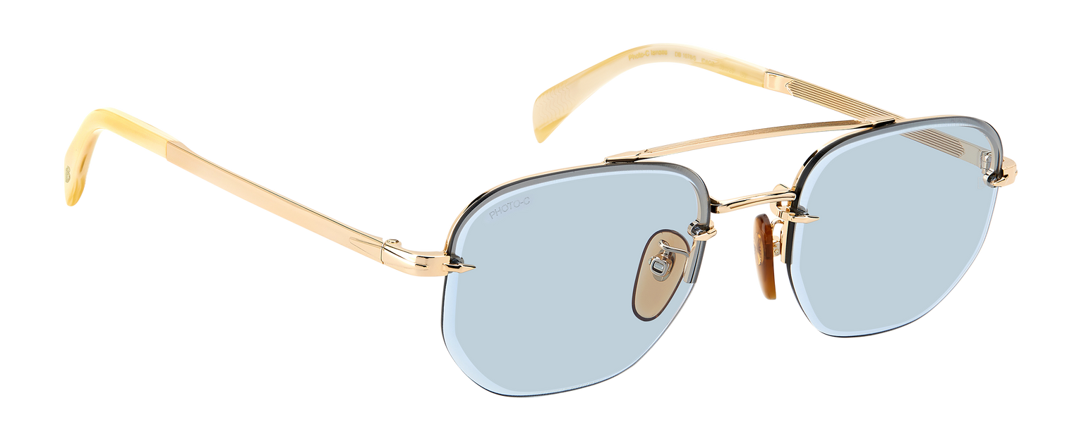 DB 1078/S - Gold Beige Horn - Azure Photocromatic